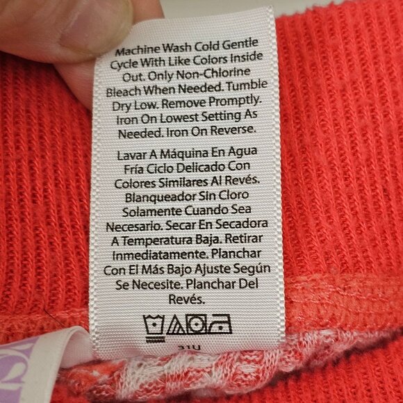 Joyspun Pajama Pants Womens 2X Red/White Christmas Pattern Waffle Knit Tapered - Picture 11 of 11